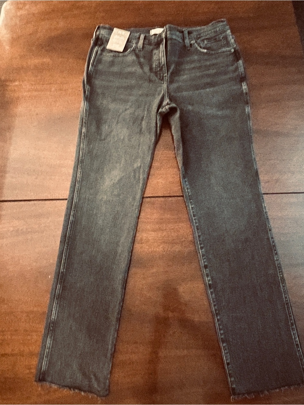 Madewell Women's Straight Leg Jeans in Washed Dark Blue